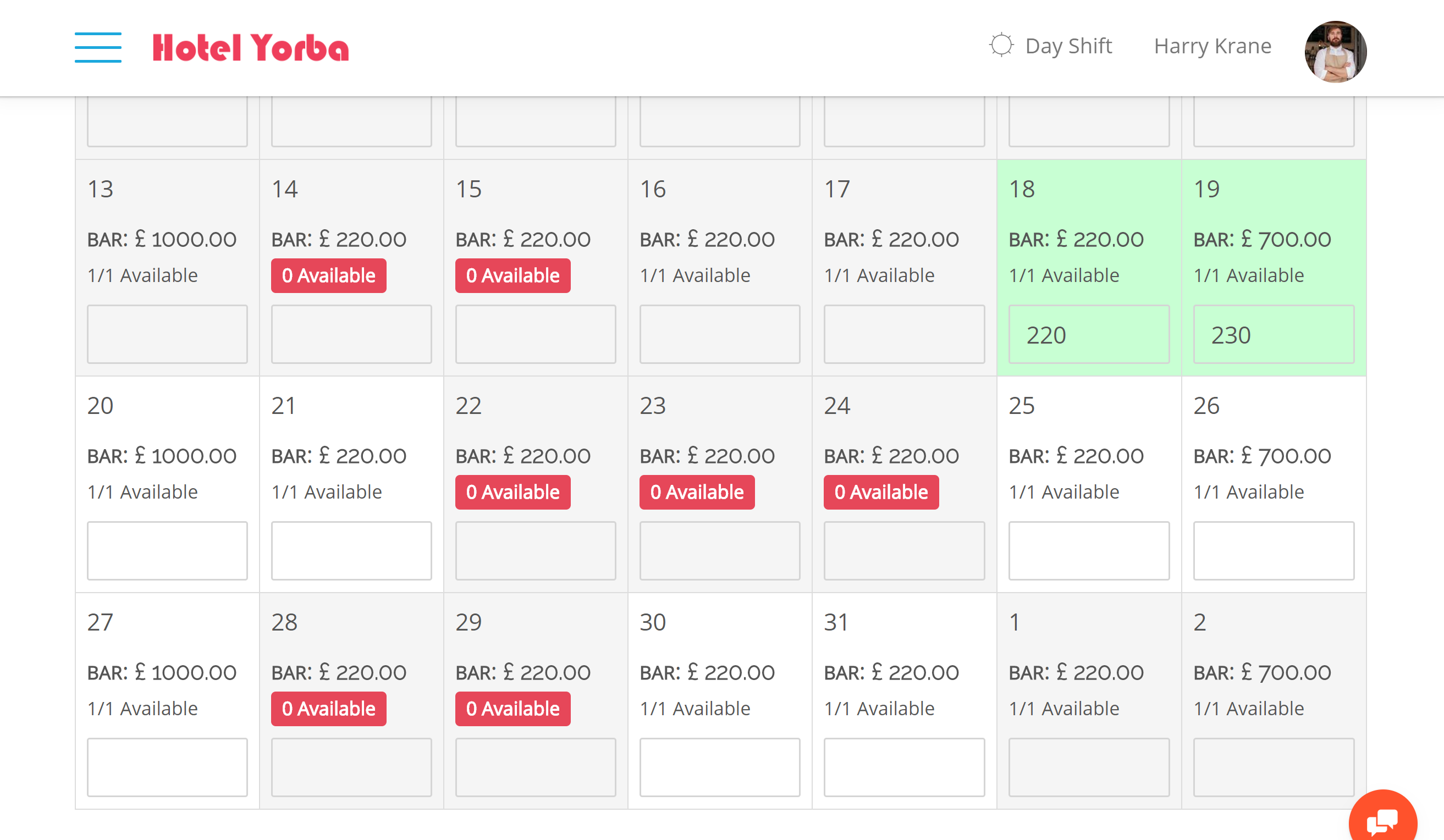 MyAllocator Calendar by Bellebnb.com calendar, with the BAR used in your Front Desk and Booking Engine along with the number of rooms available for each type for each date. MyAllocator Calendar by Bellebnb.com calendar, with the BAR used in your Front Desk and Booking Engine along with the number of rooms available for each type for each date.