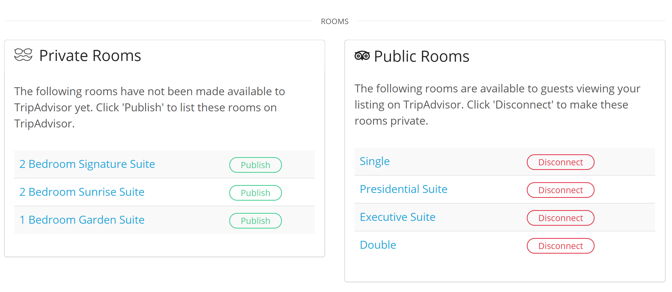 Hotel TripAdvisor TripConnect
We are proud to be a TripAdvisor TripConnect Premium Partner. We provide a simple API level connection that allows our hotel partners to manage their rooms, rates, and meta content automatically on this network. Hotel TripAdvisor TripConnect
We are proud to be a TripAdvisor TripConnect Premium Partner. We provide a simple API level connection that allows our hotel partners to manage their rooms, rates, and meta content automatically on this network.