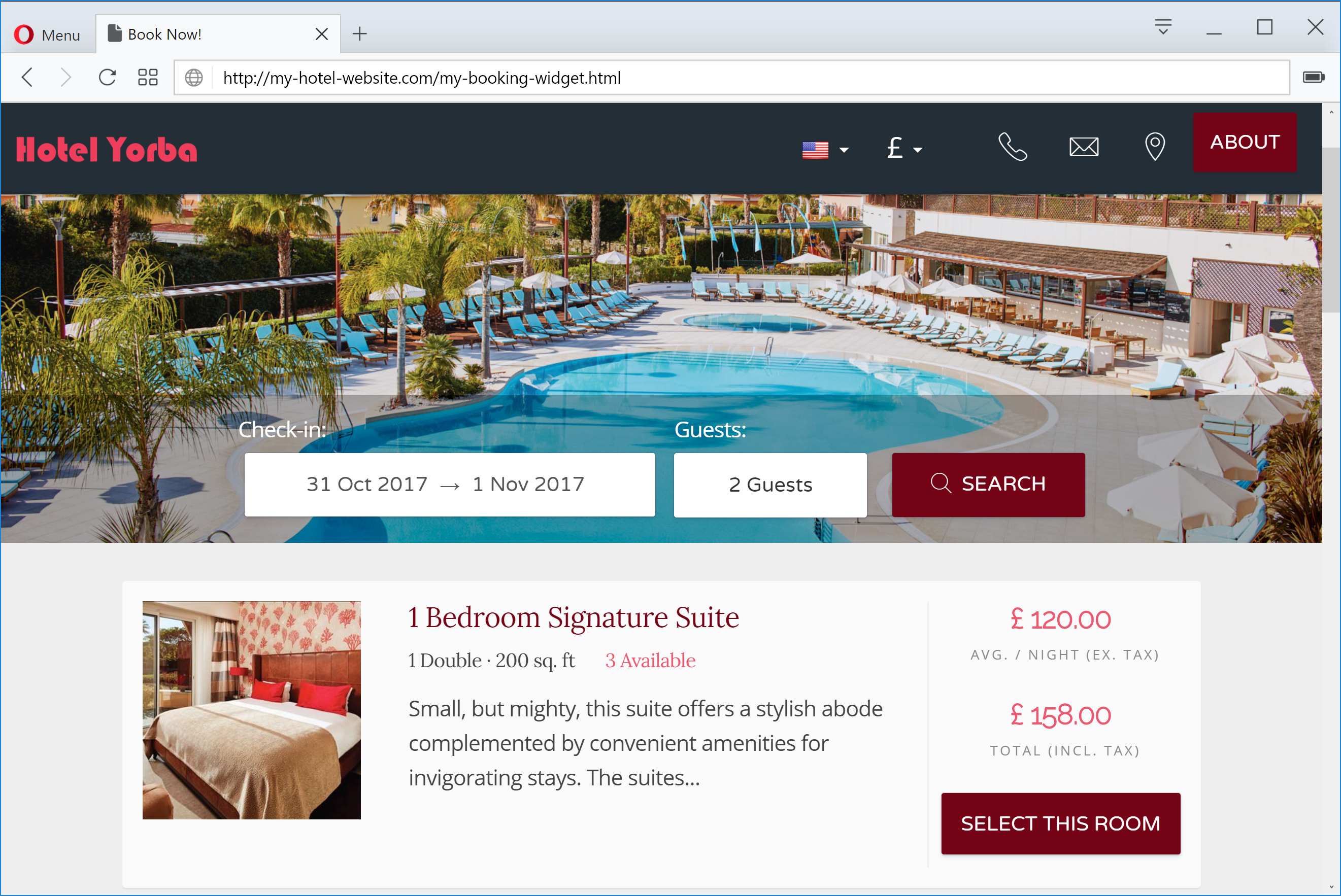 Hotel White Label Booking Engine
You can now use your booking engine from your own website! With our new embedding widget, you can take reservations directly from any website. Your reservations are easy, secure, and commission-free. Hotel White Label Booking Engine
You can now use your booking engine from your own website! With our new embedding widget, you can take reservations directly from any website. Your reservations are easy, secure, and commission-free.