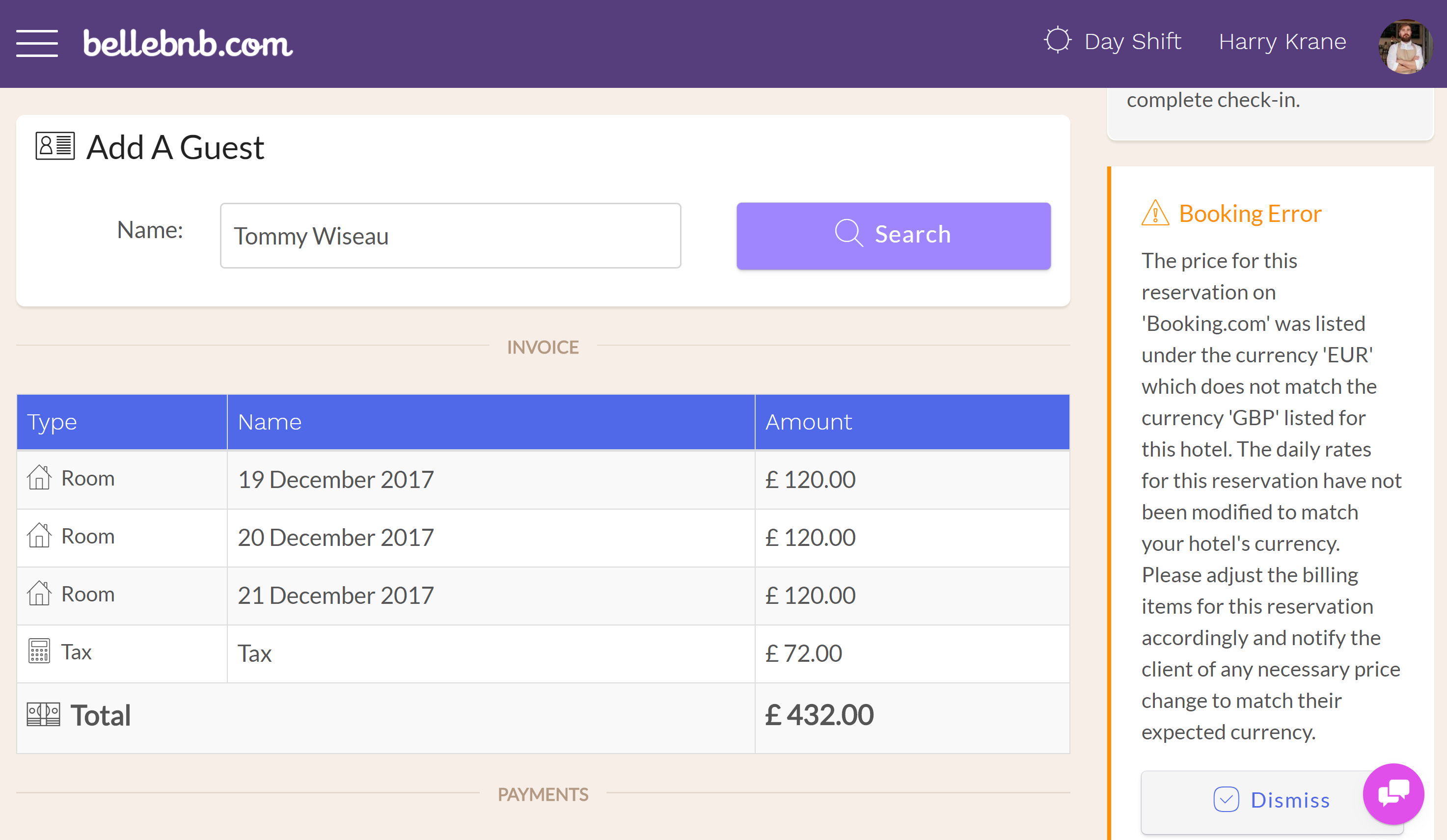 How to Booking Errors. One example of a booking error is a currency issue. Because your hotel is viewed by guests all over the world on many different sales channels, it may be that a reservation is made in a currency that differs from what you have set for your hotel. How To Booking Errors One example of a booking error is a currency issue. Because your hotel is viewed by guests all over the world on many different sales channels, it may be that a reservation is made in a currency that differs from what you have set for your hotel..