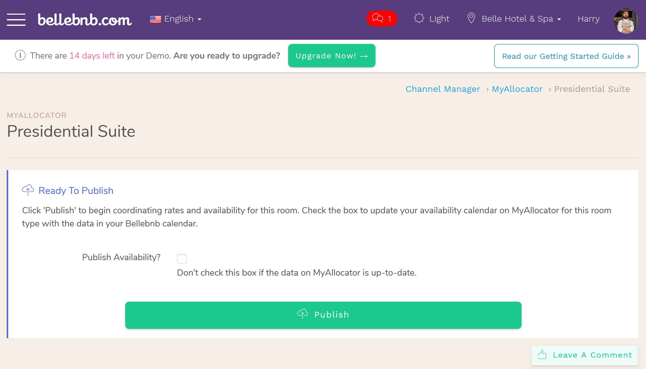 How to publish availability when you make a new connection between a room in the PMS and a room on the channel manager Hotel PMS Software how to publish availability when you make a new connection between a room in the PMS and a room on the channel manager Hotel PMS Software
