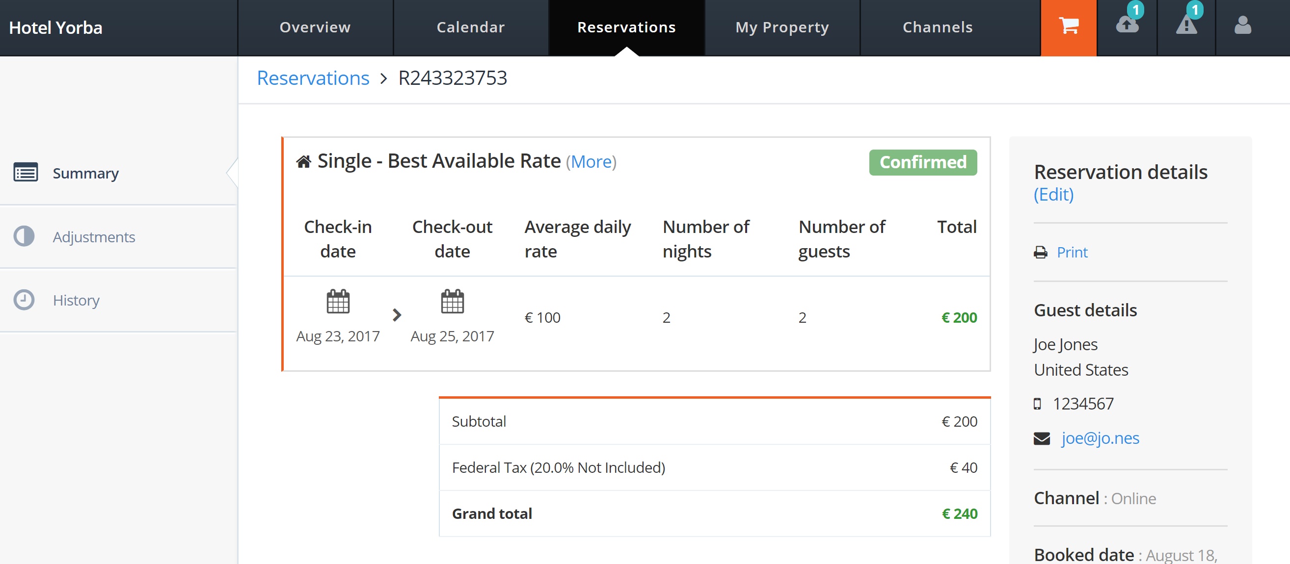 MyHotelCRS.com Click 'view' to view the details for the new reservation booking updated to 'Confirmed' in MyHotelCRS's portal MyHotelCRS.com Click 'view' to view the details for the new reservation booking updated to 'Confirmed' in MyHotelCRS's portal