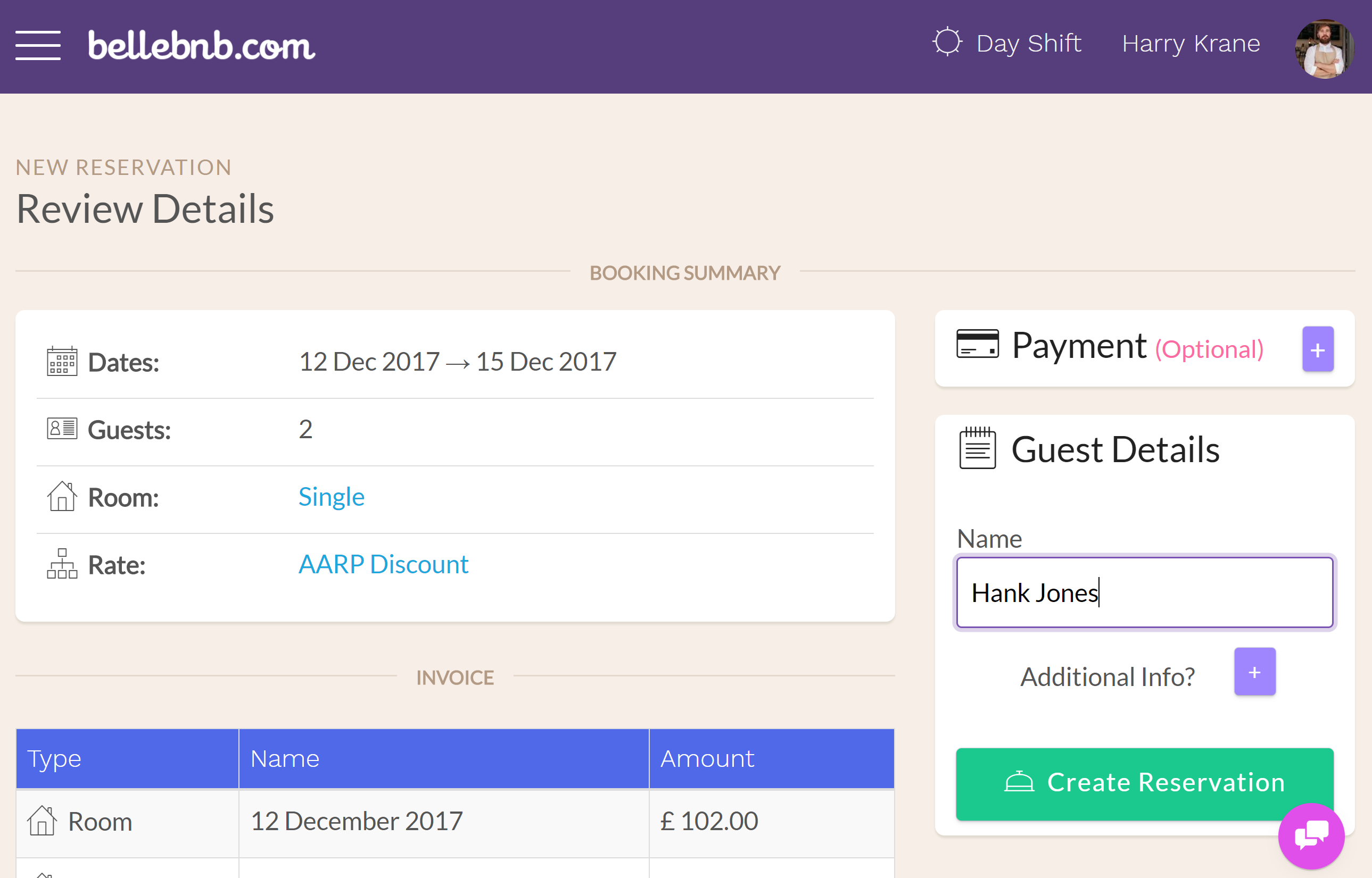 To complete the reservation, you need only to enter a name for the booking. You have the option to add extra info, like a contact email or a note, and you can even secure the booking with a credit card, if you like. To complete the reservation, you need only to enter a name for the booking. You have the option to add extra info, like a contact email or a note, and you can even secure the booking with a credit card, if you like.