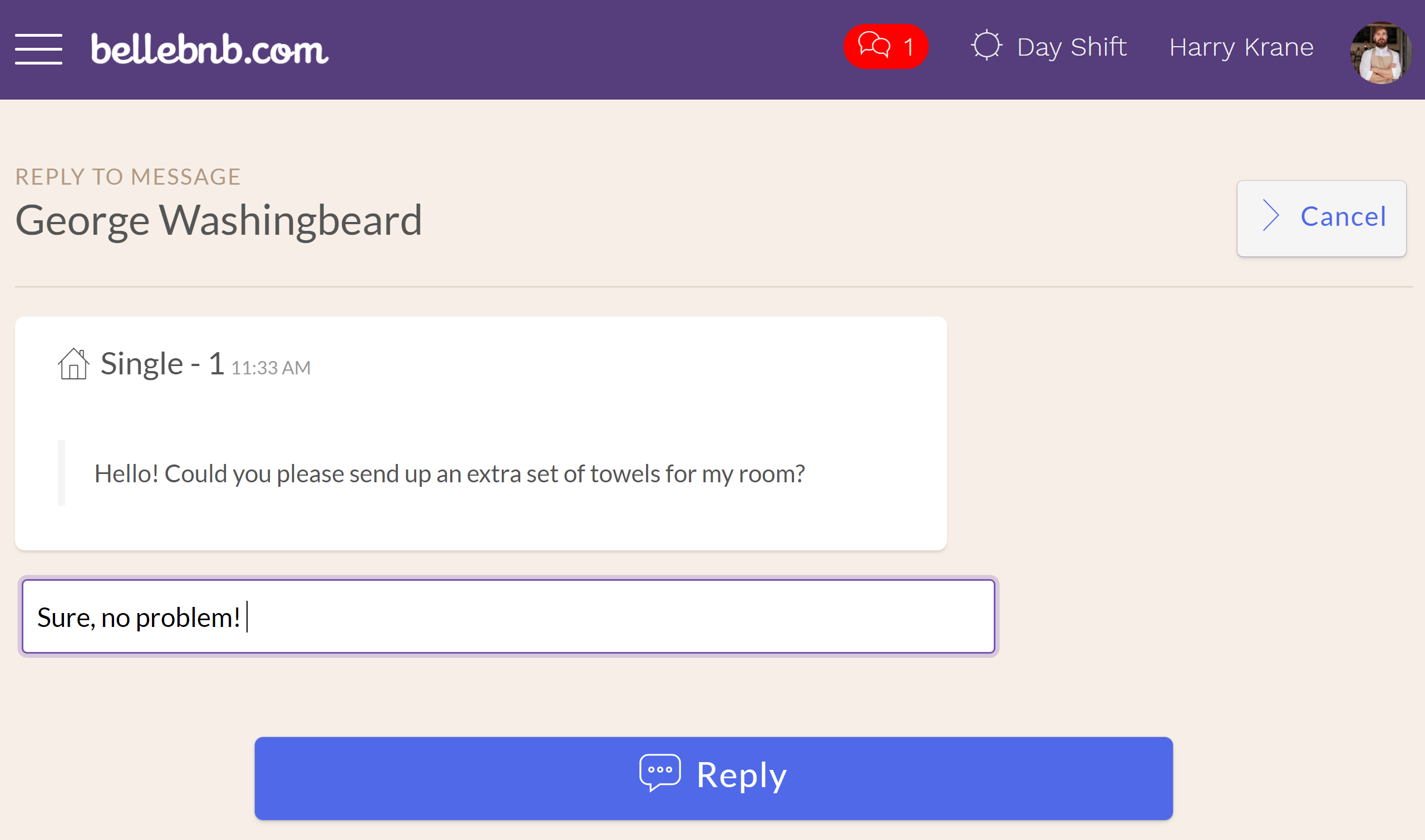 Next, go back to the invoice in your booking engine and click to view instant messages, then enter a new message for the Front Desk (click ‘Send’). Go back to the Front Desk manager and wait a minute until you see the ‘New Message’ indicator in the navigation bar. Next, go back to the invoice in your booking engine and click to view instant messages, then enter a new message for the Front Desk (click ‘Send’). Go back to the Front Desk manager and wait a minute until you see the ‘New Message’ indicator in the navigation bar.