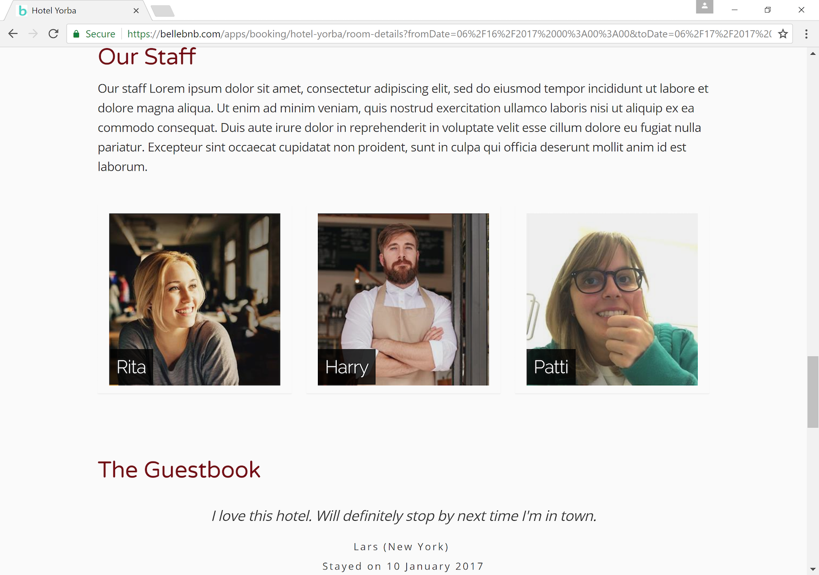Hotel Booking Engine Staff Hotel Booking Engine Staff